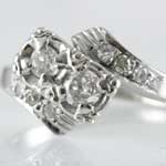 Art Deco Two Diamond Ring