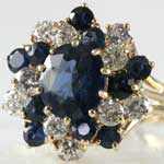 Estate Sapphire Diamond Dinner Ring