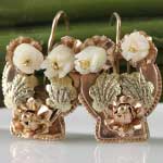 Antique Gold Flower Earrings